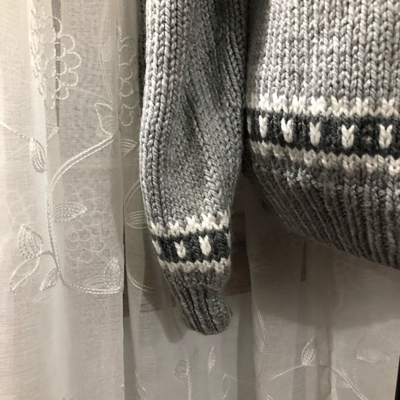 Handmade chunky knit sweater turtleneck SZ L - Picture 3 of 11